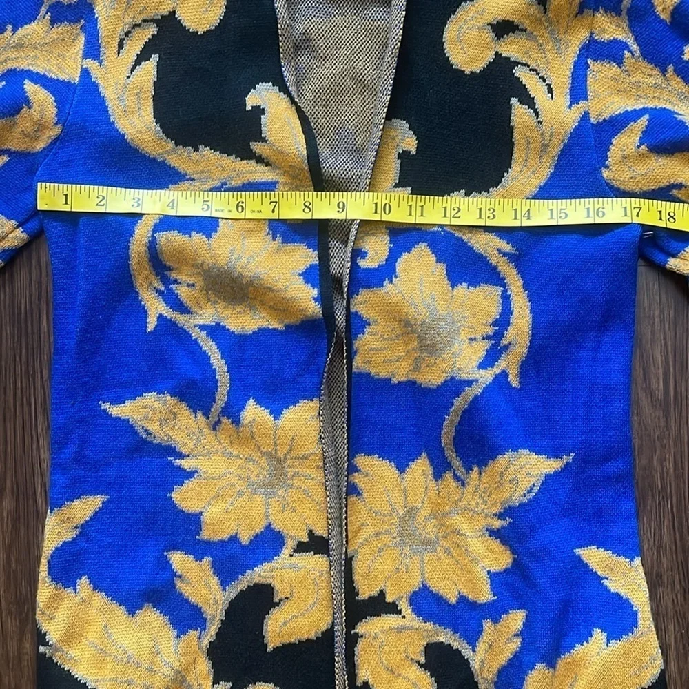 NWT VERTIGO Paris Long Cardigan Sweater Open Front Duster Medium